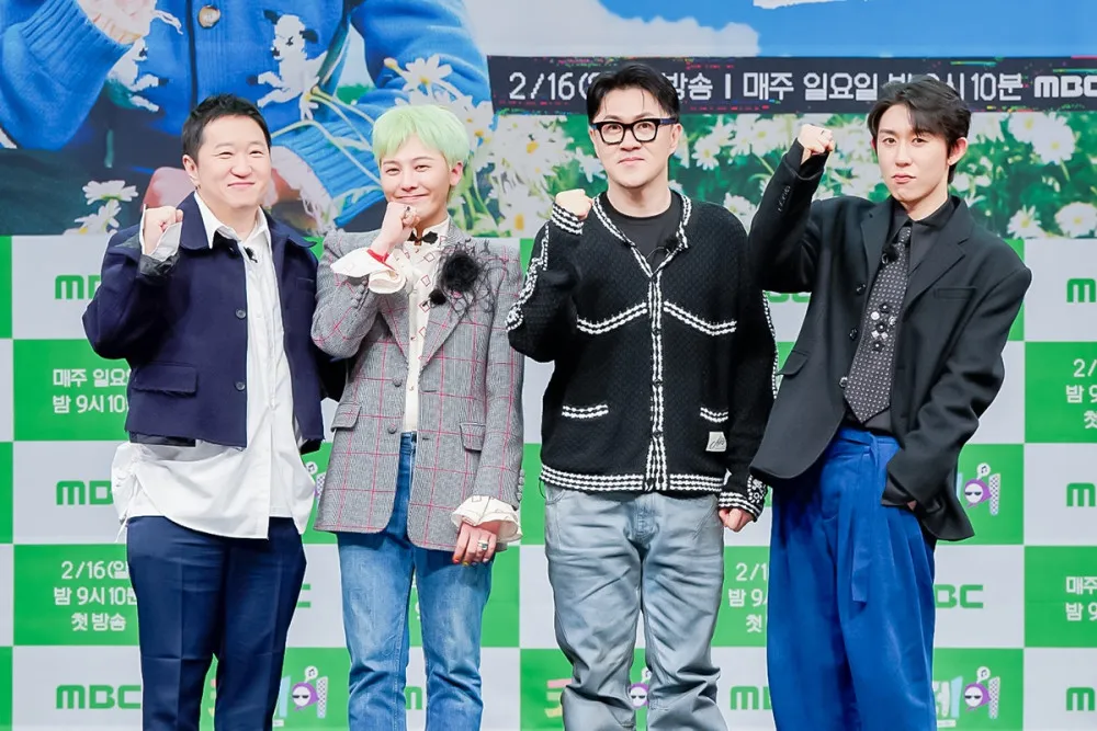 G-Dragon, Jung Hyung Don, Defconn ja Code Kunst osallistuvat lehdistötilaisuuteen MBC-lajikkeelle 'Good Day'