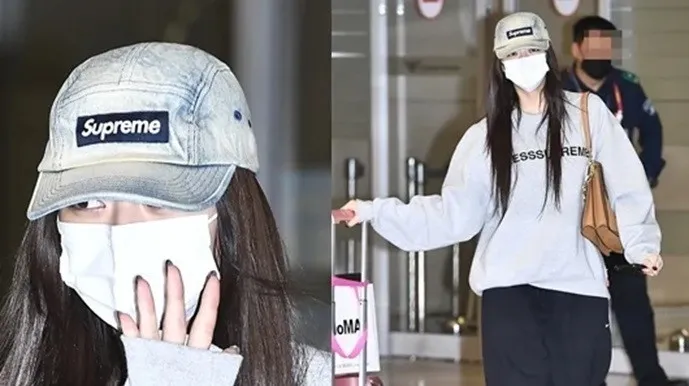 Itzy's Yuna potuje njen eleganten videz letališča