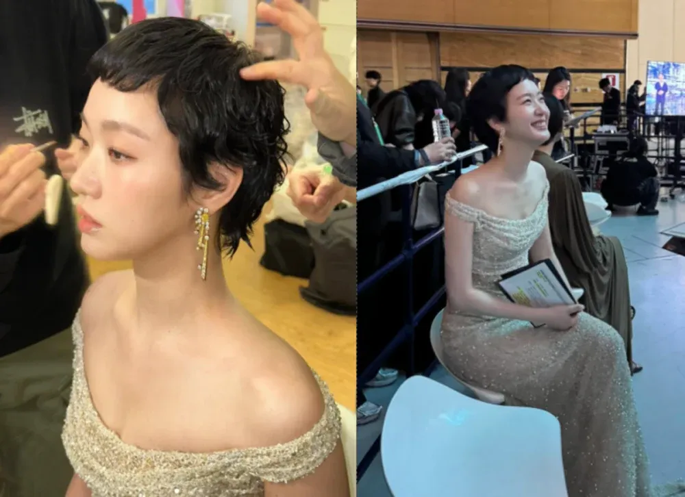 Kim Go Eun deelt foto's achter de schermen van de '61e Baeksang Arts Awards'