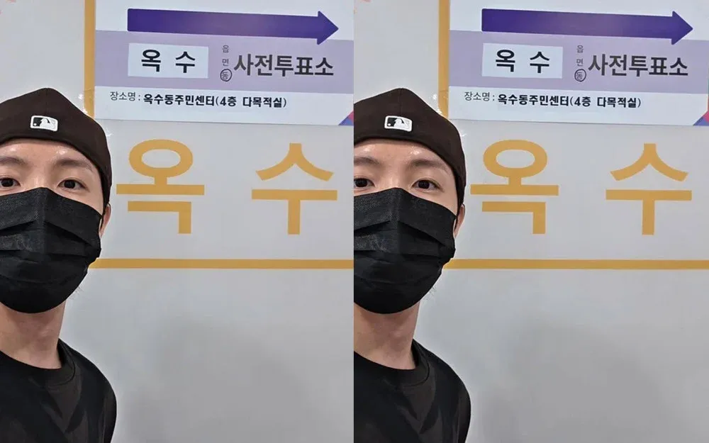 J-Hope dei BTS prende parte alla votazione anticipata per le elezioni presidenziali della Corea del Sud