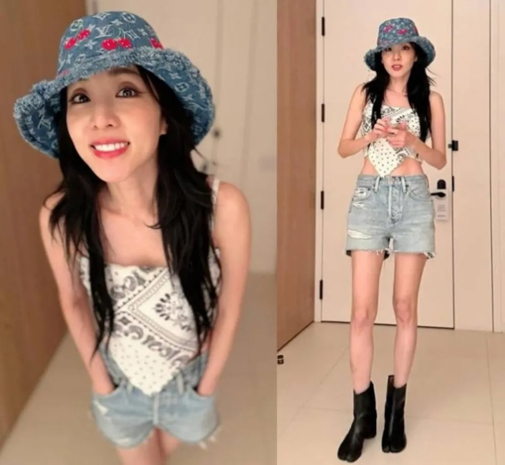 Sandara Park zahŕňa letné vibrácie v úžasnom vzhľade inšpirovanom Y2K