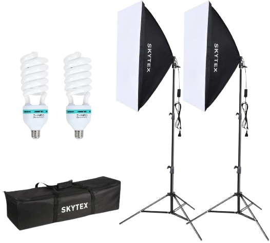 Kit Softbox Skytex (2 Pcs) - 20 X 28 Inci, 135W, 5500K Untuk Pemotretan Foto Dan Video